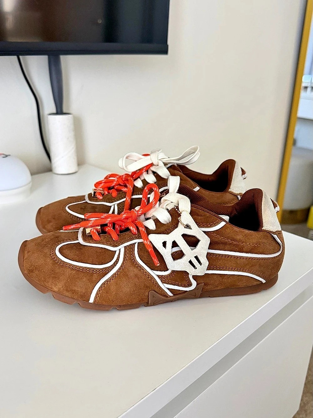 Naked Wolfe Brown & Red Sneakers